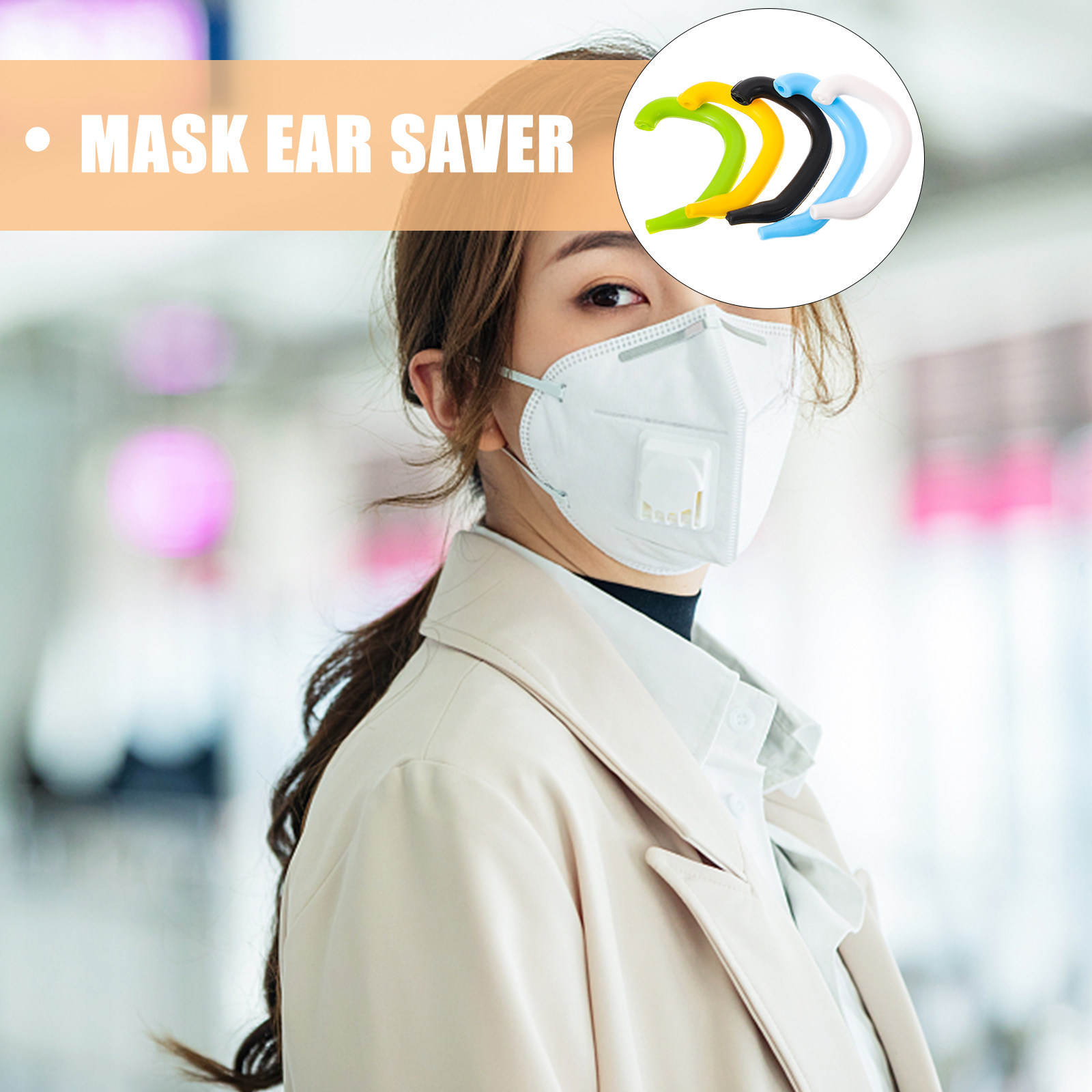 5Pcs Premium Silicone Ear Save - огляд і ціна Disposable Surgical Mask