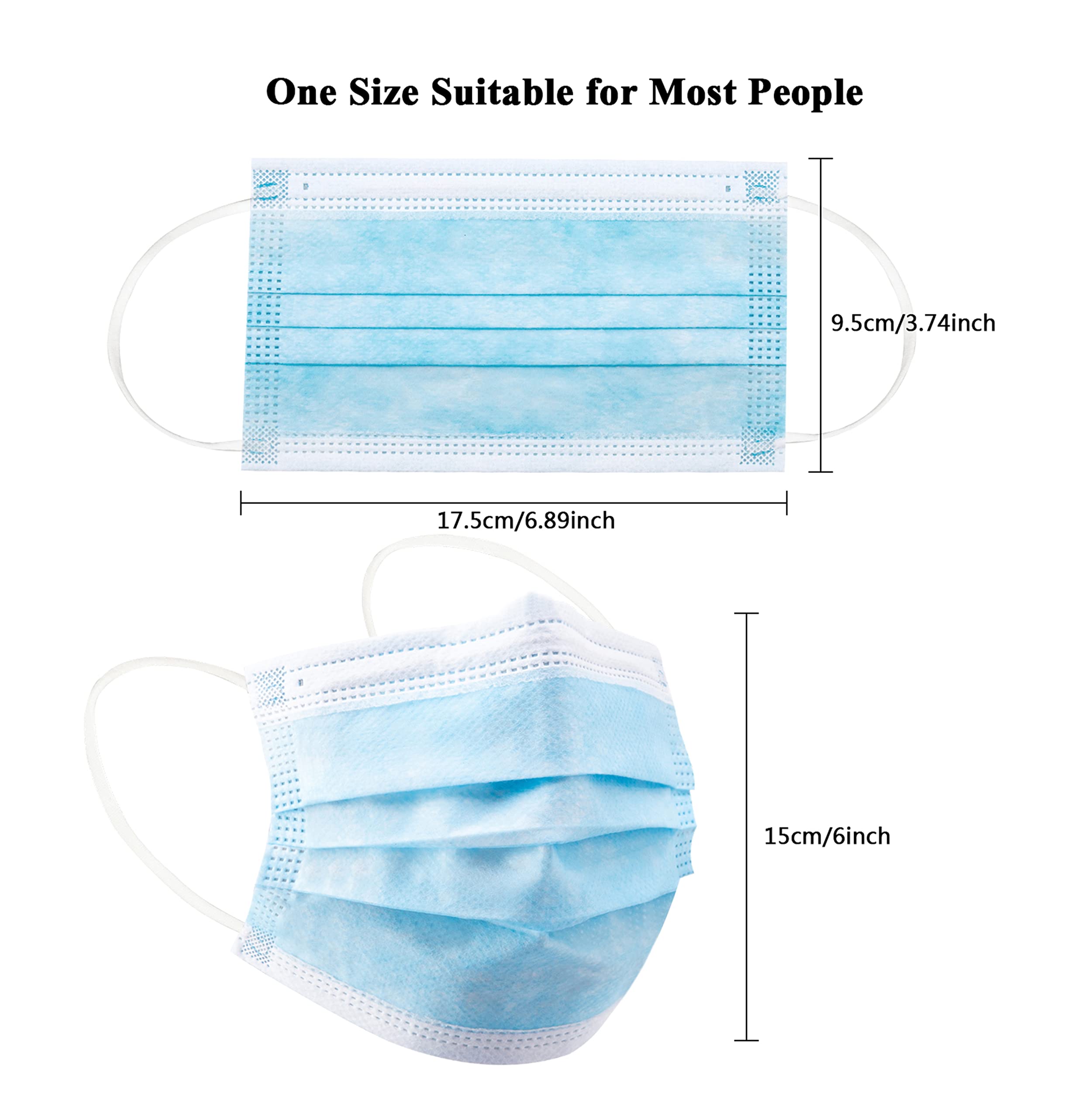 50/100Pcs Disposable Mask for  - огляд і ціна Disposable Mask Blue