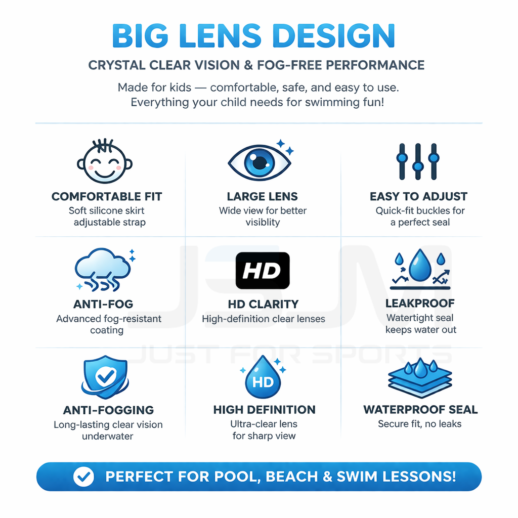 JSJM Kids Swimming Goggles Big - огляд і ціна Silicone Mask Bracket