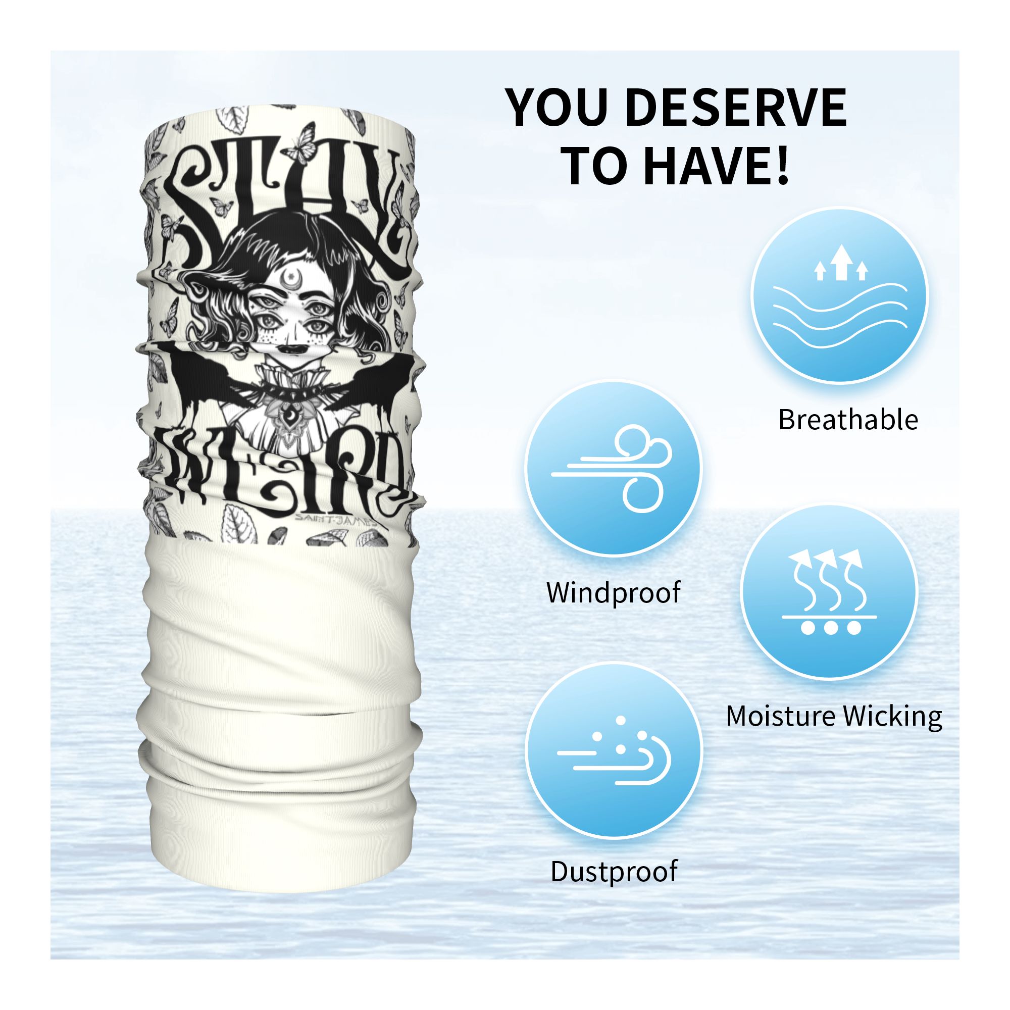 Custom Stay Weird Bandana Neck - огляд і ціна Neck Gaiter Face Cover
