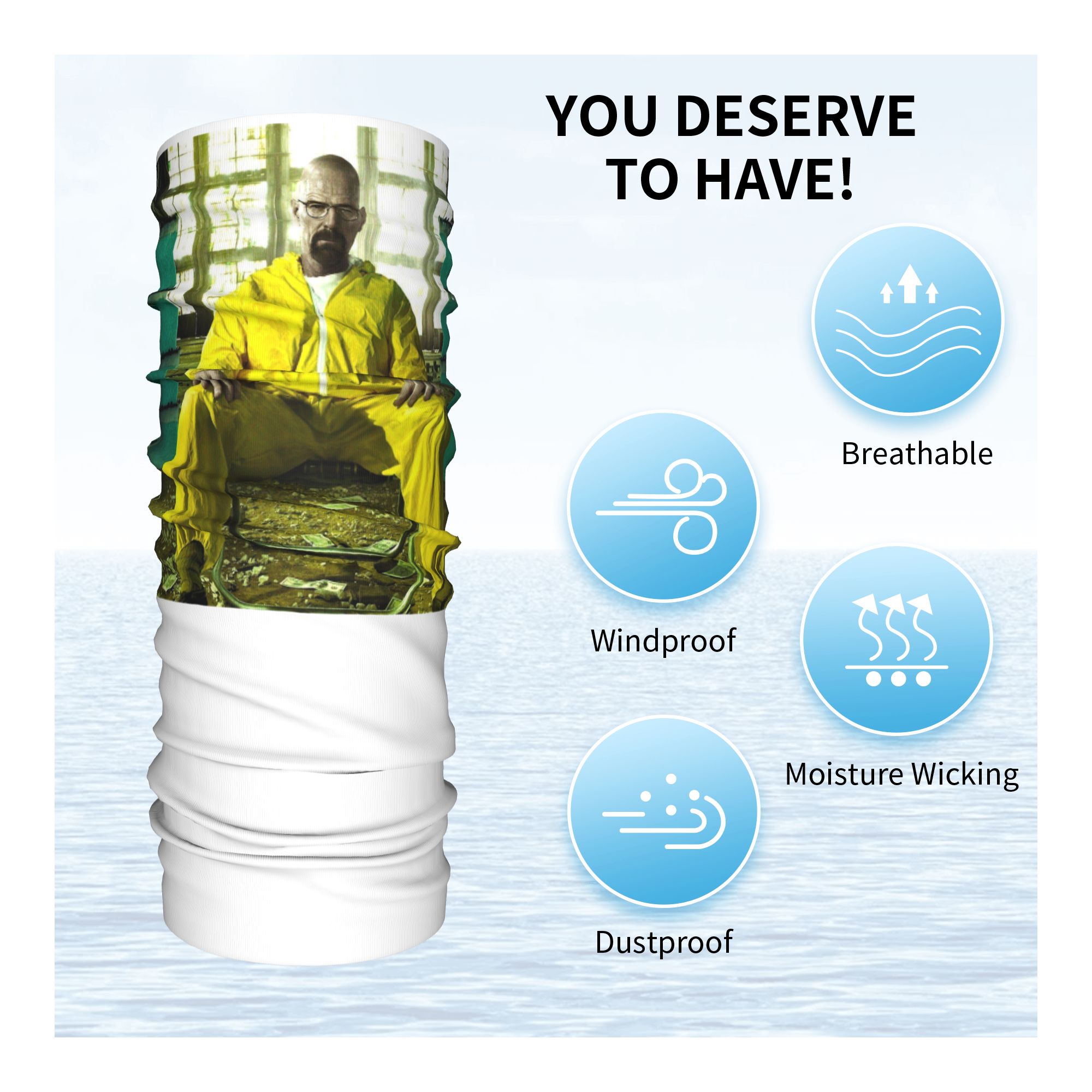 Custom Breaking Bad Walter Whi - огляд і ціна Neck Gaiter Face Cover