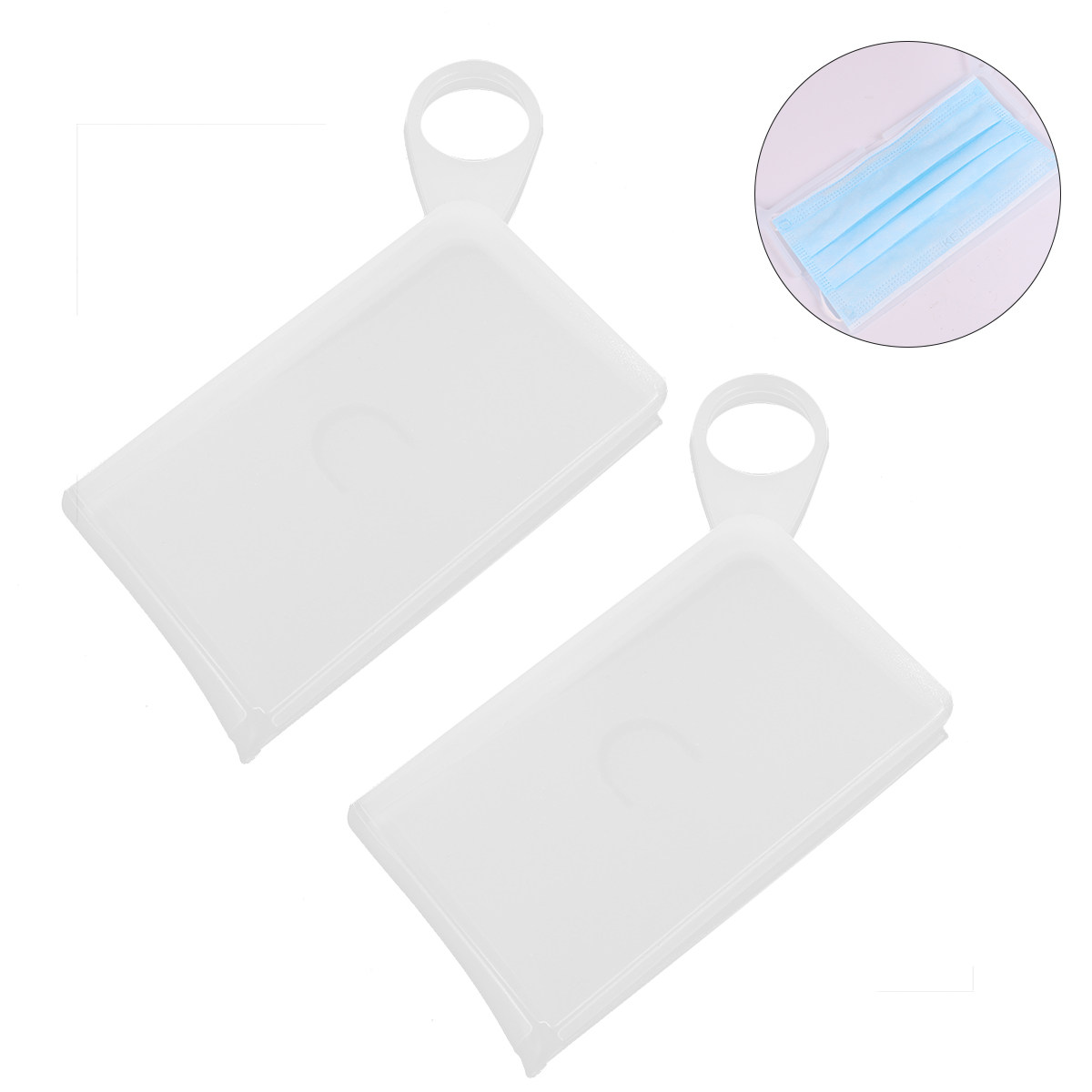 2Pcs Food Grade Silicone Mask  - огляд і ціна Face Mask Storage Box