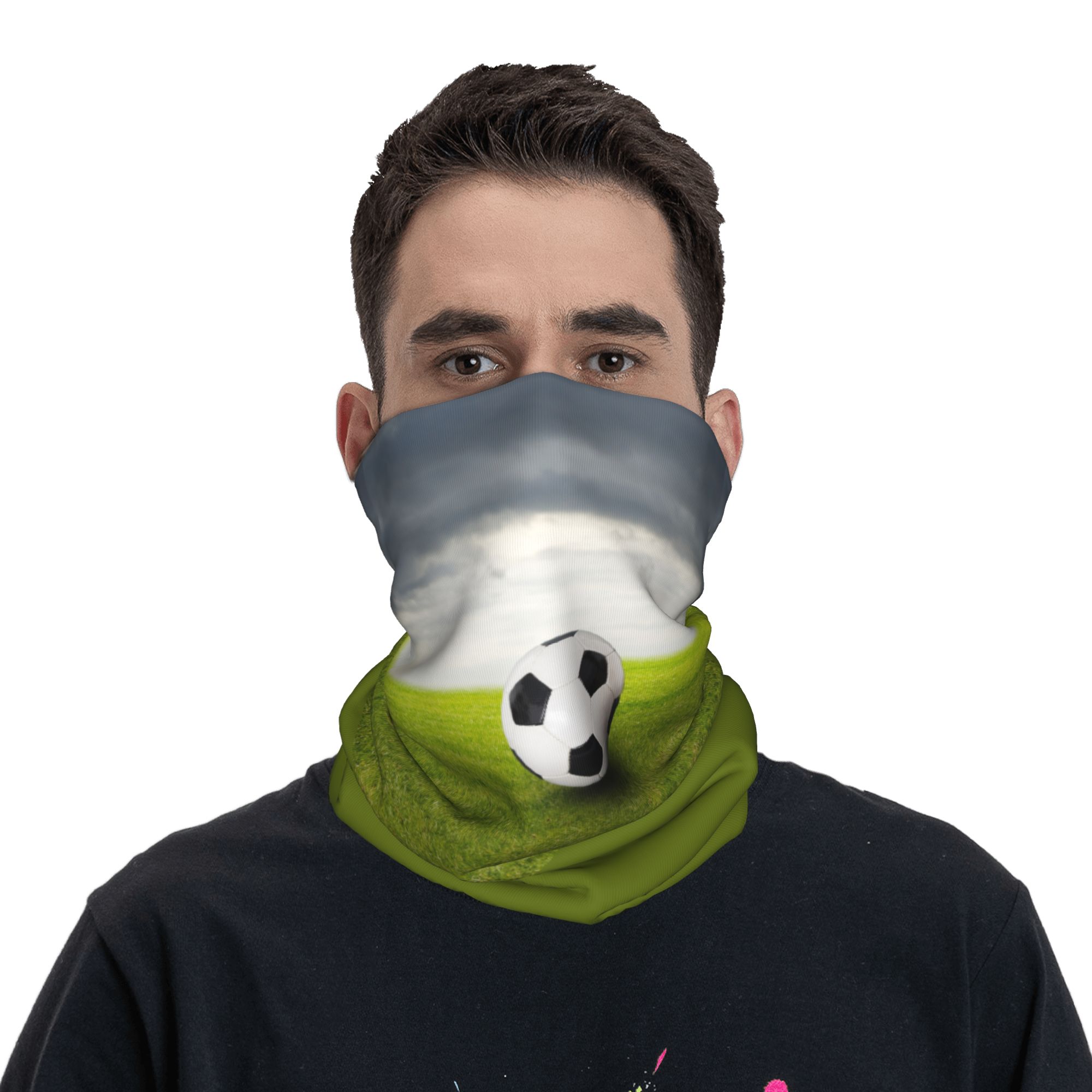 Custom Soccer Ball Lies On the - огляд і ціна Neck Gaiter Face Cover